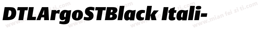 DTLArgoSTBlack Itali字体转换